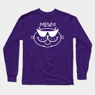 MEW'd - White Outline Long Sleeve T-Shirt